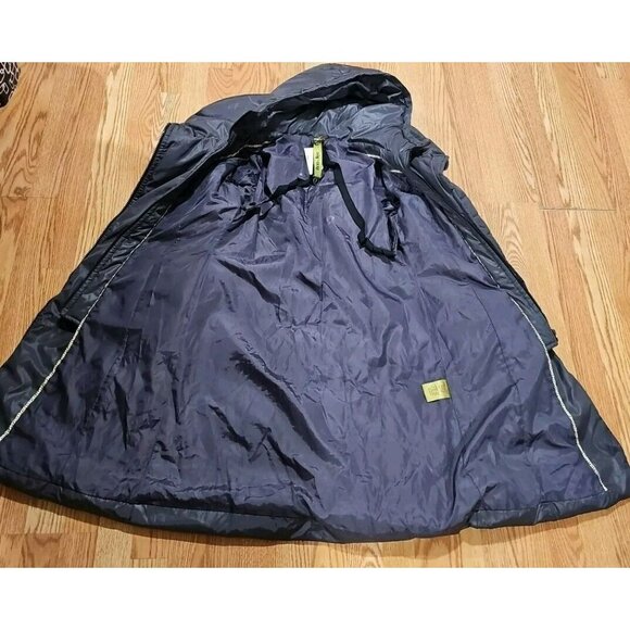 SOIA & KYO Grey Brushed Down Puffer Long Coat Jacket Sz XS EUC - Picture 4 of 13